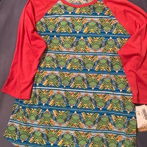 Lularoe Randy Kermit the Frog 3X NWT